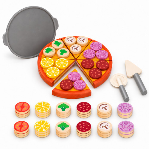 30pcs wooden pizza - pizza, cutting