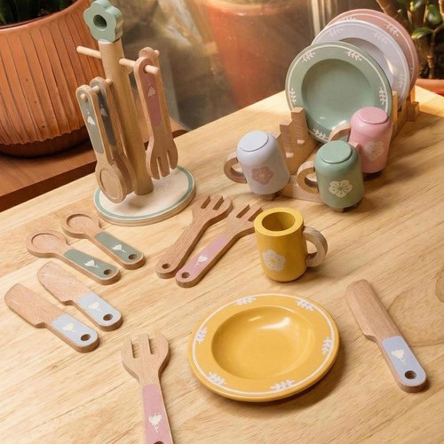Wooden pretend play kitchen - pretend,
