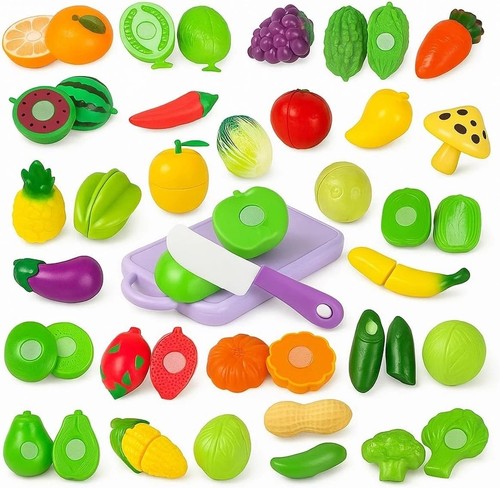 Kids pretend play food cutting - kids,