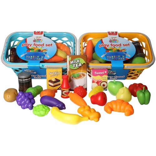 Childrens play food set 22pc - food,