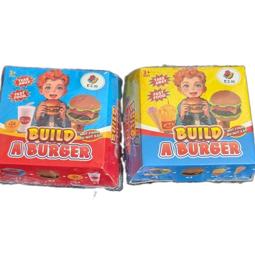 Pack build burger kids toy - build,