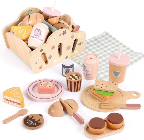 Wooden play food set - set, for