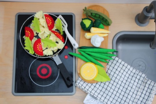Play pasta set felt toy - set,