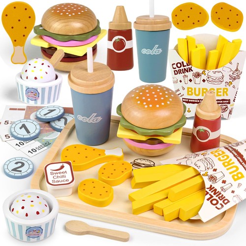 Airlab wooden play food - food, set
