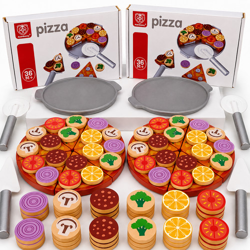 60pcs wooden pizza cutting - pizza,